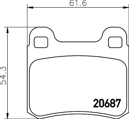 Mercedes W201 Kasa Fren Balatası Ön | HELLA 8DB 355 007-351
