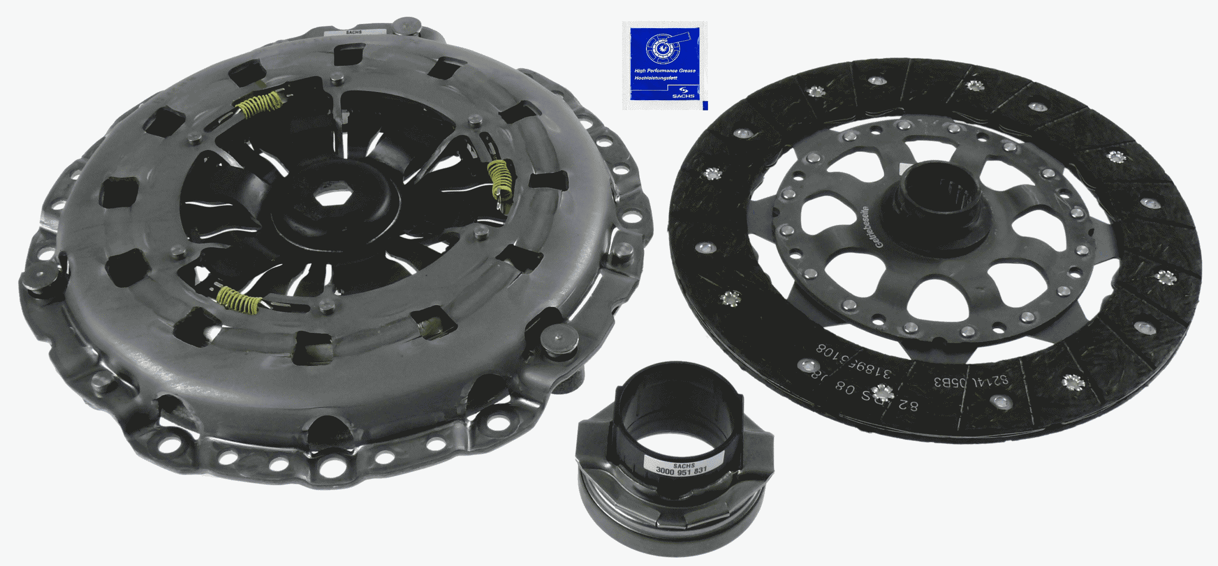 BMW 3 Serisi E46 318i N46 Debriyaj Seti + Rulman | SACHS 3000 951 831