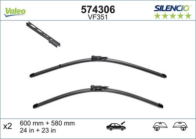 Bmw E60 Ön Silecek Takımı (2004-2009) | VALEO 574306