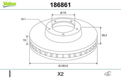 BMW 3 Serisi E46 Arka Fren Diski | VALEO 186861