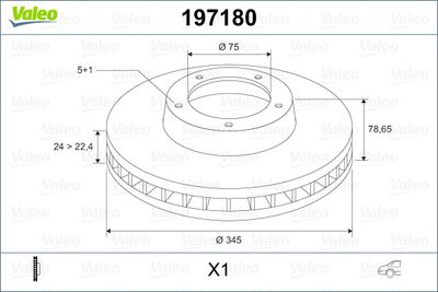 BMW X5 Serisi E70 Arka Fren Diski | VALEO 197180