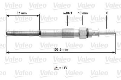 BMW 3 Serisi E90 M47 Kızdırma Bujisi | VALEO 345132