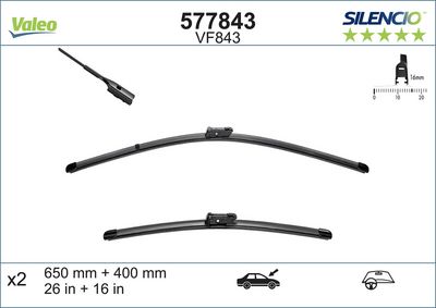 BMW X1 Serisi F48 Silecek Süpürgesi | VALEO 577843