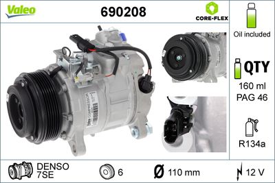 BMW 1 Serisi F20 N47 Klima Kompresörü | VALEO 690208