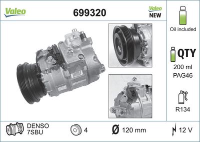 BMW 7 Serisi E38 M51 Klima Kompresörü | VALEO 699320