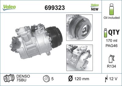BMW 3 Serisi E46 M57 Klima Kompresörü | VALEO 699323