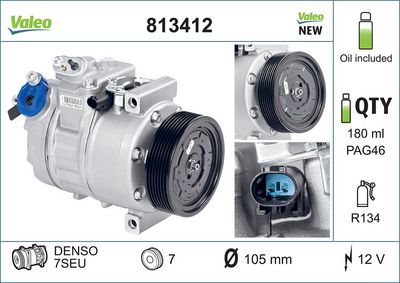 BMW 3 Serisi E90 N55 Klima Kompresörü | VALEO 813412