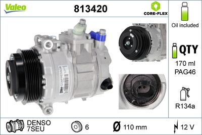 Mercedes C Serisi W203 OM646 Klima Kompresörü | VALEO 813420