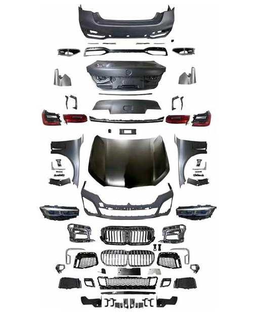 BMW 7 Serisi F01 2009-2015 Komple Gövde Kiti [DONUSUM => G11/G12-LCI] <O-O> Egz.Uçlu, Panj-lu, Kaput/Çamurluk/Bagaj Kap., Far/Stop -///M-Sport- 2008-12 | WENDER BA0012210