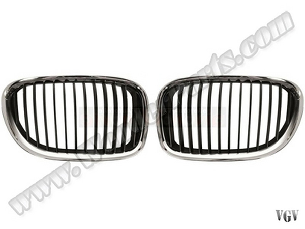 BMW 7 Serisi F01 2009-2012 Panjur (Set) Krom/Krom/Siyah | WENDER BA0013100
