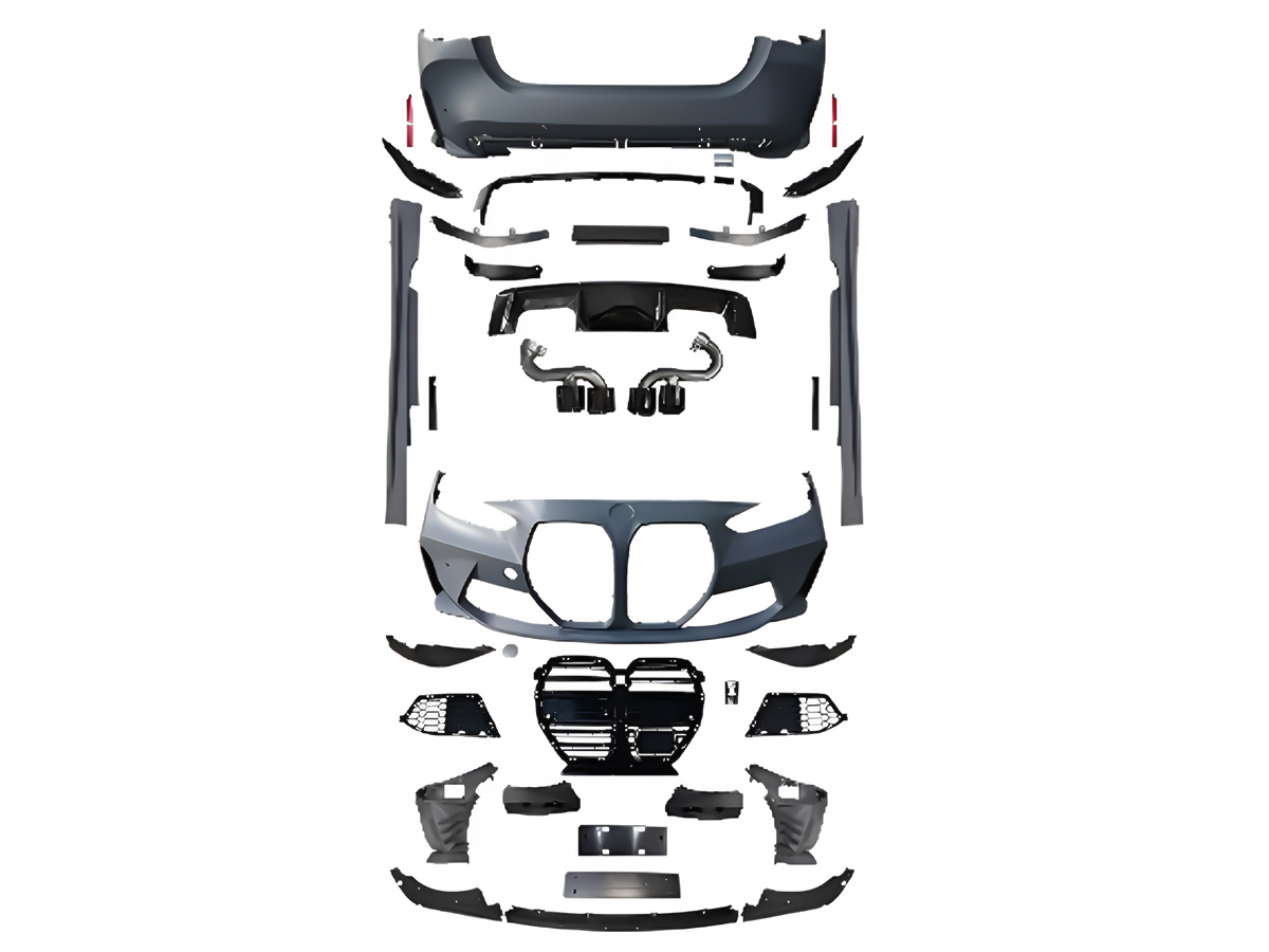 BMW 4 Serisi G22 2020- Gövde Kiti PDCli:Ön/Arka, <OO-OO> 2.0T Yandan Egz.Uçlu, Mrşp-li, Panj-lu -///M4-STYLE- 2020- | WENDER BA0222103