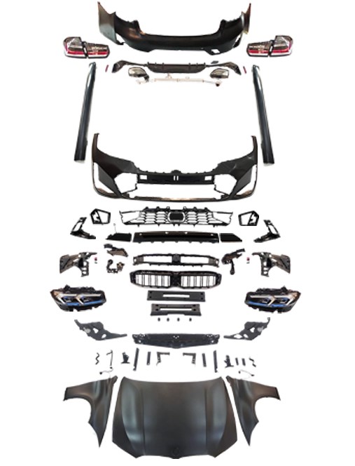 BMW 3 Serisi F30 2012-2018 Komple Gövde Kiti [DONUSUM => G20-LCI] <O-O> Egz.Uçlu, Mrşp-li, Panj-lu, Kaput/Çamurluk, Far/Stop -M-Tech- 2012-18 | WENDER BA0302202