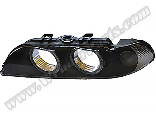 BMW 5 Serisi E39 1996-2003 Far Camı Sol (Siyah) Füme Sinyal | WENDER BA0391161L