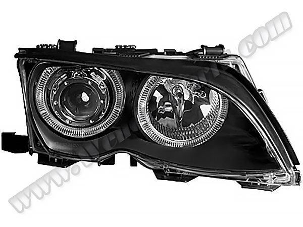 BMW 3 Serisi E46 Makyajlı 2002-2004 Komple Far Sağ (Bi-Xenon) Siyah | WENDER BA0461111R