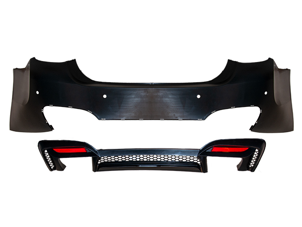 BMW 5 Serisi F10 2009-2016 Komple Tampon Arka; Park Sensörlü, Dörtlü Egzoz Çıkışlı Egzoz Çıkışlı | WENDER BA51128048594S3