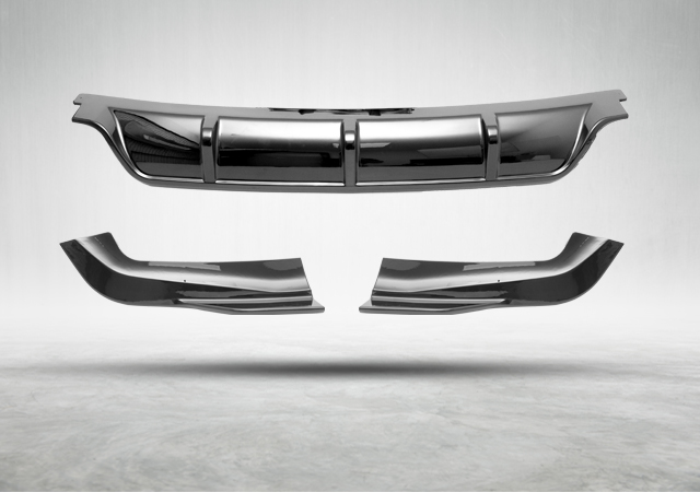 BMW X5 Series F15 2014-2018 Bumper Diffuser Set Aka, Medium + Splitter 2014-18 | WENDER BA51128066895