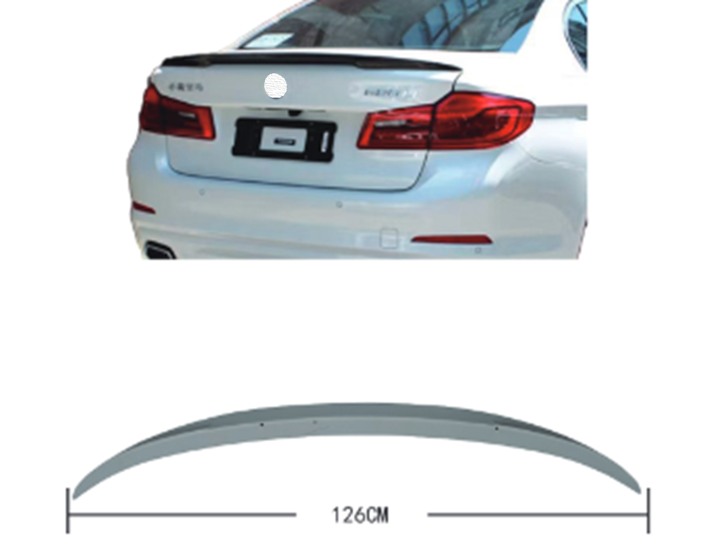 BMW 5 Series G30 2016-2018 Trunk Spoiler -///M-Performance- | WENDER BA51628072568