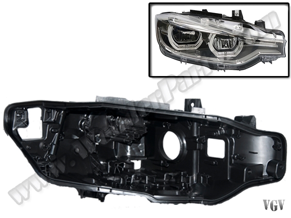 BMW 3 Serisi F30 2012-2018 Far Kasası Sağ (LED Farlı) | WENDER BA63117419634P2