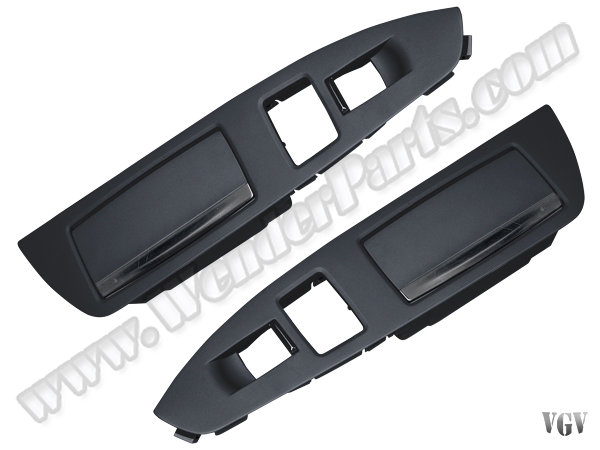BMW 7 Serisi F01 LCI Cam Düğme Çerçevesi Set Arka Sol&Sağ Küllüklü Siyah Arka Güneşlik | WENDER BA7322877/878