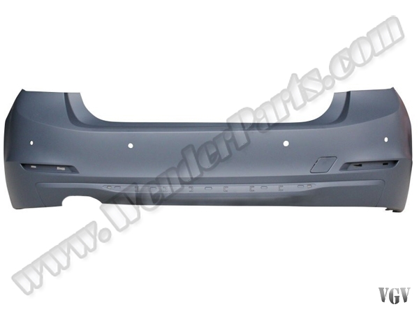 BMW 3 Serisi F30 2012-2018 Tampon Arka; Park Sensörlü, Çift Egzoz Çıkışlı Egzoz Çıkışlı, Nikelaj Delikli | WENDER BN51127312734