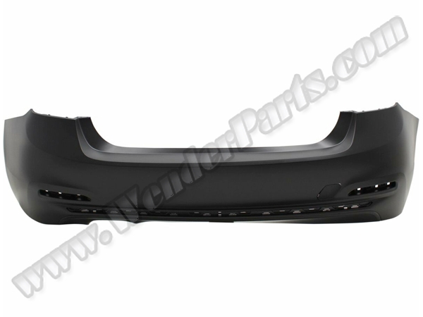 BMW 3 Serisi F30 2012-2018 Tampon Arka; Çift Egzoz Çıkışlı Egzoz Çıkışlı, Nikelaj Delikli | WENDER BN51127384603