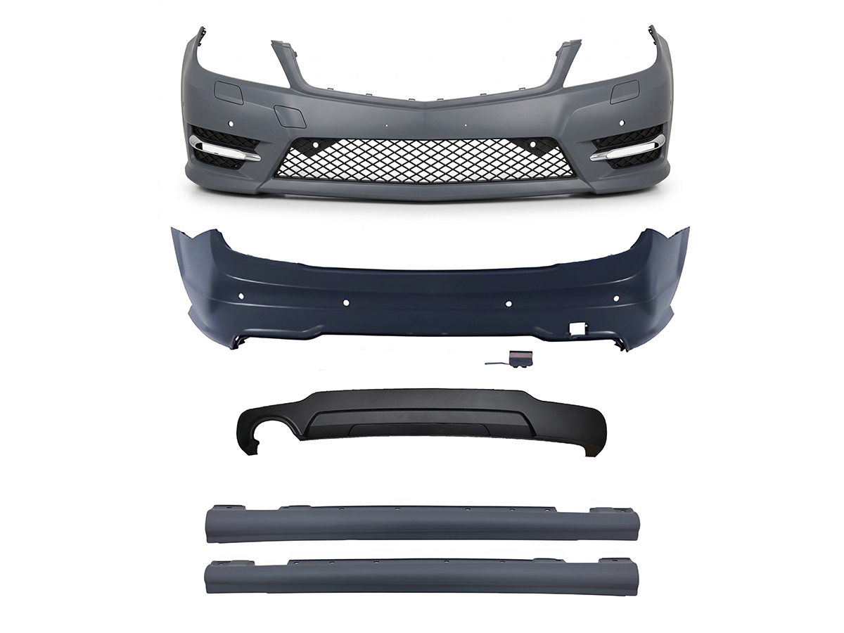 Mercedes C Serisi W204 2007-2013 Gövde Kiti Far Yıkamalı, Park Sensörü: Ön ve Arka, Çift Egzoz Çıkışlı, Marşpiyelli | WENDER MA2042102