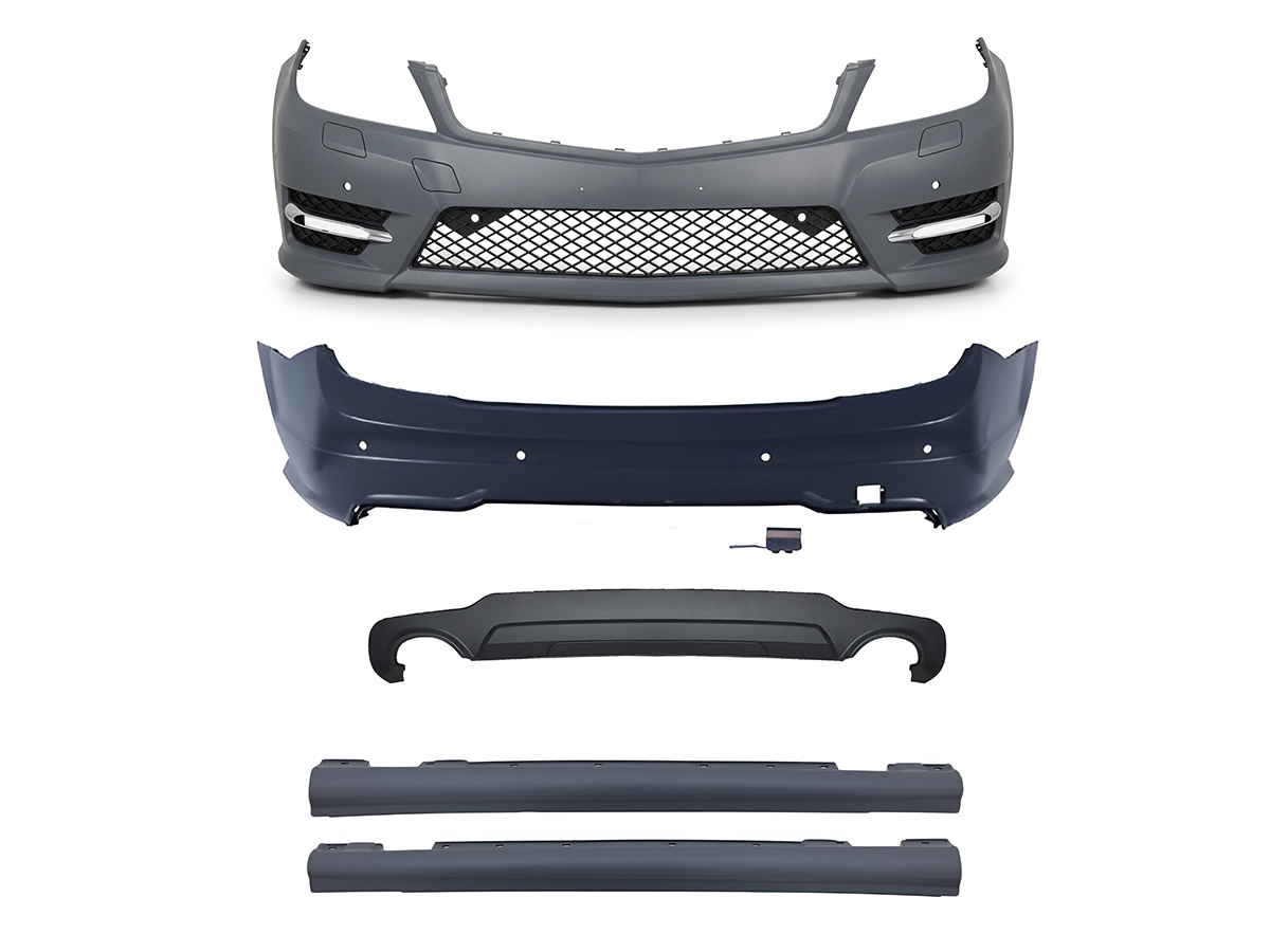 Mercedes C Serisi W204 2007-2013 Gövde Kiti Far Yıkamalı, Park Sensörü: Ön ve Arka, Çift Egzoz Çıkışlı, Marşpiyelli | WENDER MA2042104