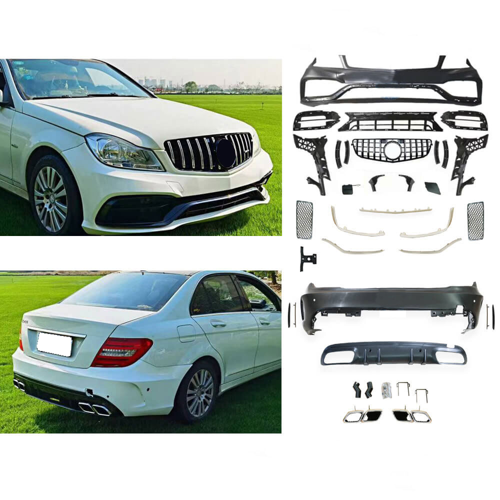 Mercedes C Series W204 2007-2013 Body Kit [2011-13 DONUSUM => W205] Park Sensor: Rear, Quad Exhaust Outlet Exhaust Tip, Grille | WENDER MA2042111
