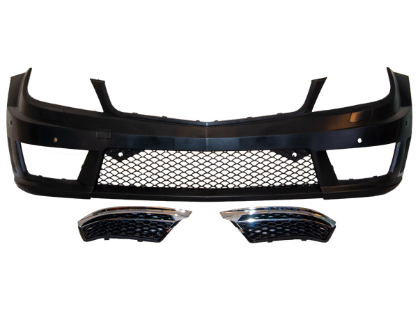 Mercedes C Series W204 2007-2013 Complete Bumper Front; Headlight Washer, Park Sensor | WENDER MA2048808847S1