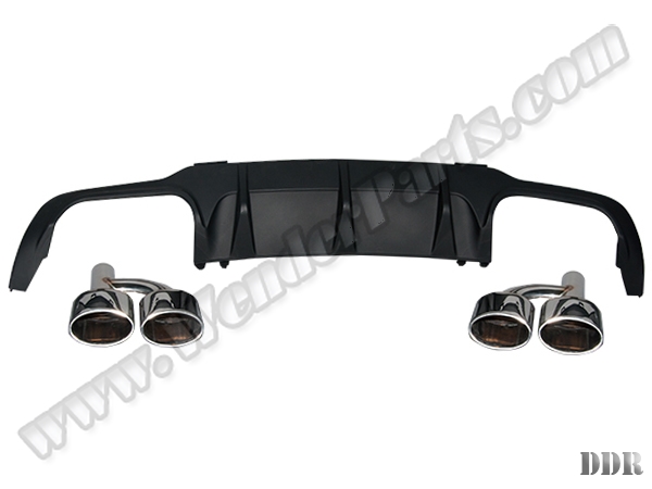 Mercedes C Series W204 2007-2013 Bumper Diffuser Set Rear; Quad Exhaust Outlet Exhaust Tip | WENDER MA2048854525S1