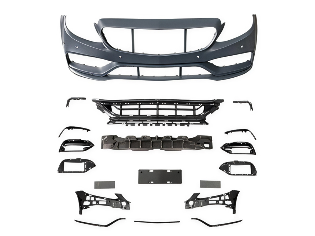 Mercedes C Series W205 2015-2020 Complete Bumper Front; Park Sensor | WENDER MA2058802240S3