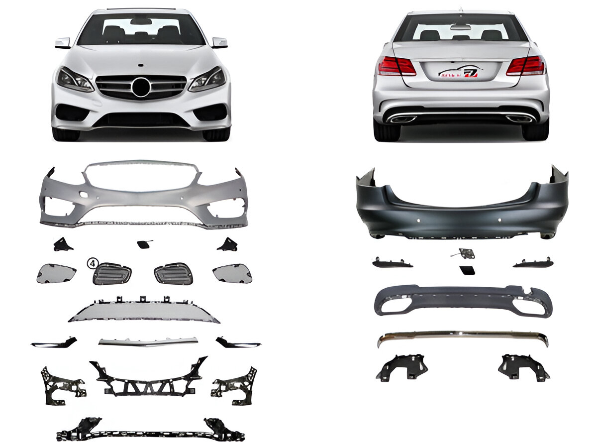 Mercedes E Serisi W212 2009-2016 Gövde Kiti Park Sensörlü: Ön ve Arka, Çift Egzoz Çıkışlı (Tek+Tek) Egzoz Uçlu | WENDER MA2122110