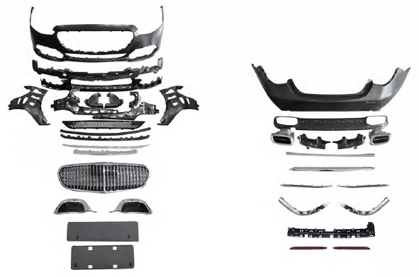 Mercedes S Serisi W223 2020 - Gövde Kiti Çift Egzoz Çıkışlı (Tek+Tek) Egzoz Uçlu, Panjururlu | WENDER MA2232100
