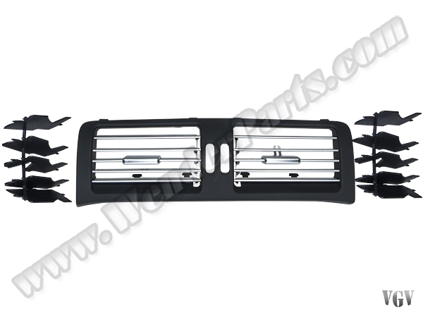 Mercedes R Series W251 2010-2013 A/C Heater Grille Front Medium Chrome Trim Black | WENDER MA2518302254BK